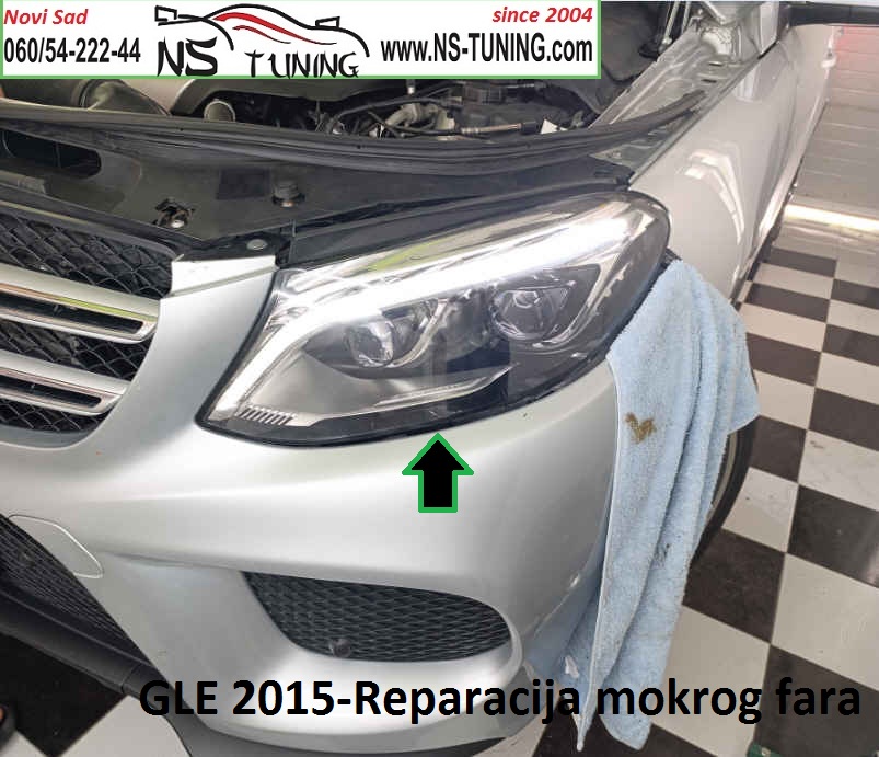 servis farova novi sad mercedes gle w166 2015 2016 2017  led far mokar reparacija fara ns tuning
